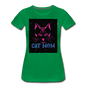 Cat Mom - Black - Women’s Premium T-Shirt - kelly green