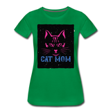 Cat Mom - Black - Women’s Premium T-Shirt - kelly green