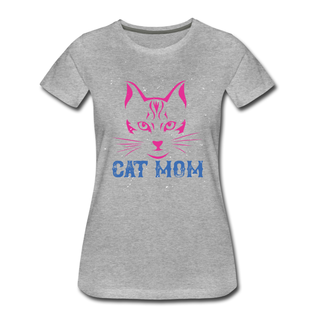 Cat Mom - Women’s Premium T-Shirt - heather gray