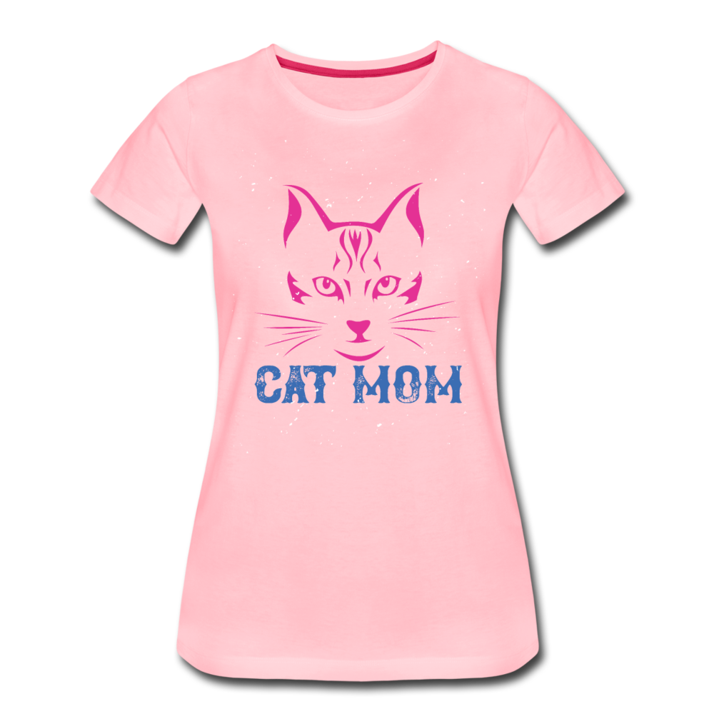 Cat Mom - Women’s Premium T-Shirt - pink