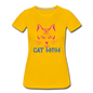 Cat Mom - Women’s Premium T-Shirt - sun yellow