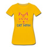 Cat Mom - Women’s Premium T-Shirt - sun yellow