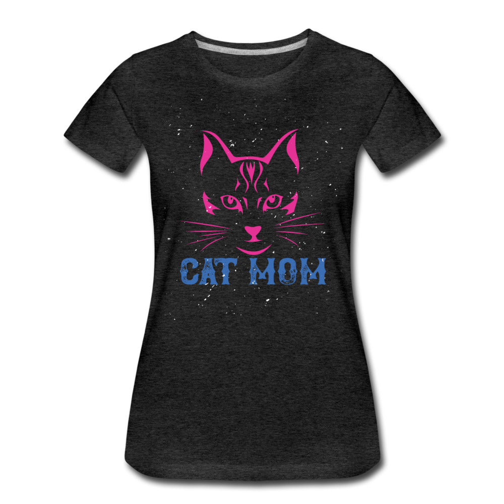 Cat Mom - Women’s Premium T-Shirt - charcoal gray