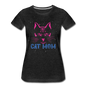 Cat Mom - Women’s Premium T-Shirt - charcoal gray