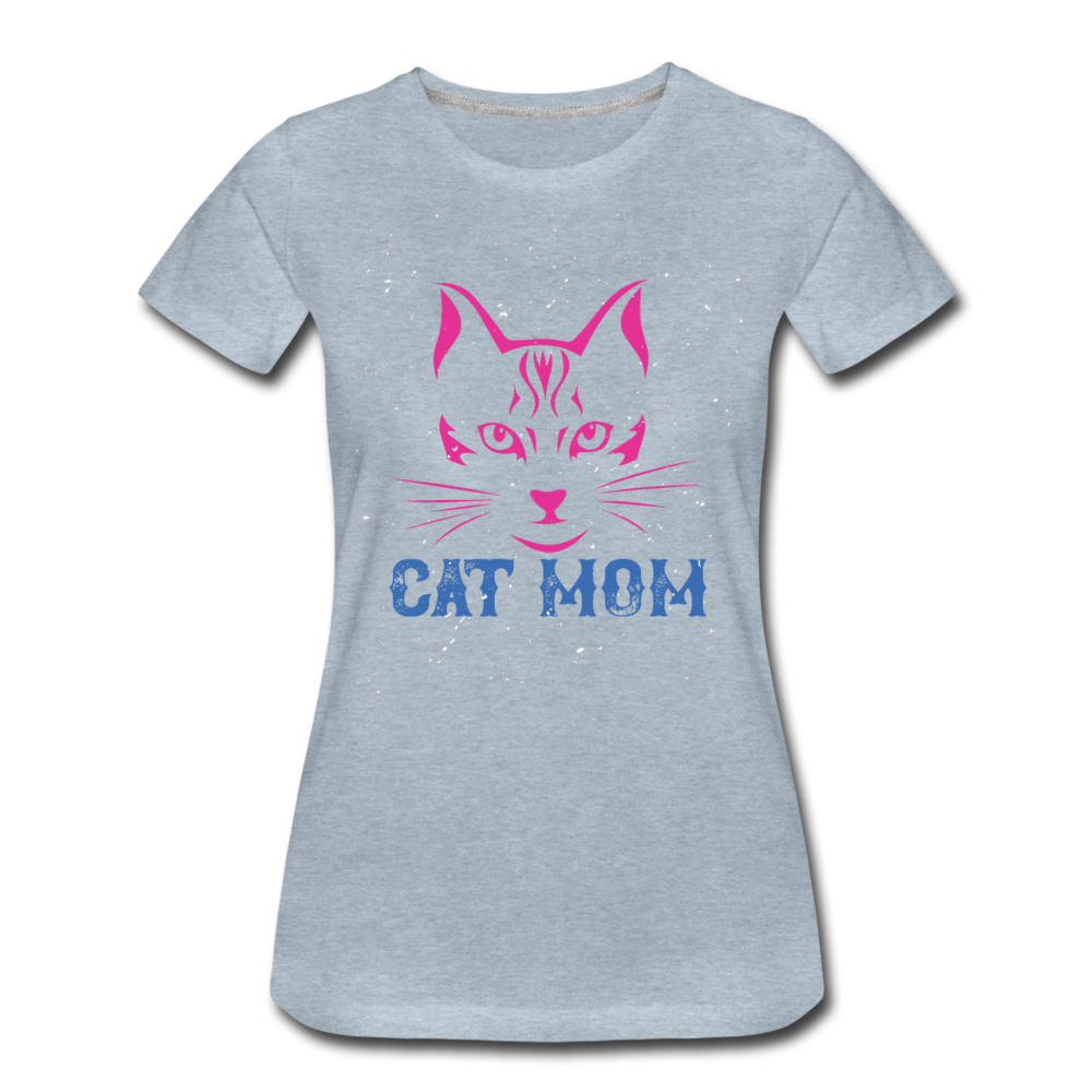 Cat Mom - Women’s Premium T-Shirt - heather ice blue