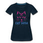 Cat Mom - Women’s Premium T-Shirt - deep navy