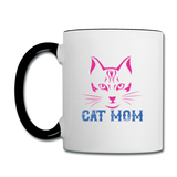 Cat Mom - Contrast Coffee Mug - white/black