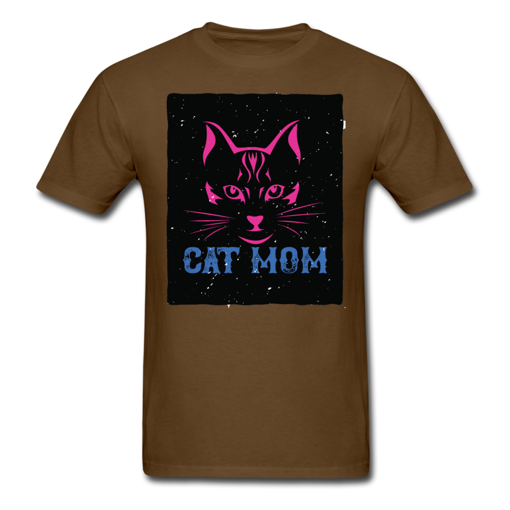 Cat Mom - Black - Unisex Classic T-Shirt - brown