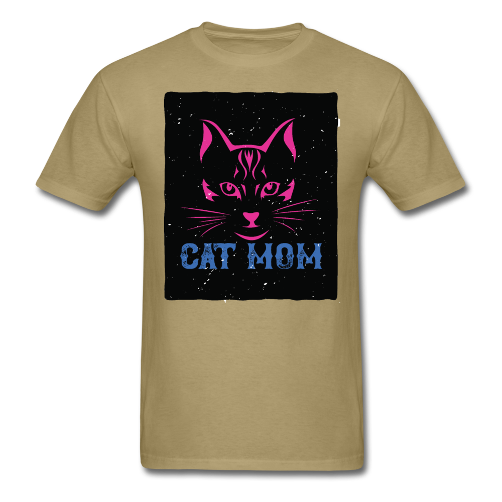 Cat Mom - Black - Unisex Classic T-Shirt - khaki