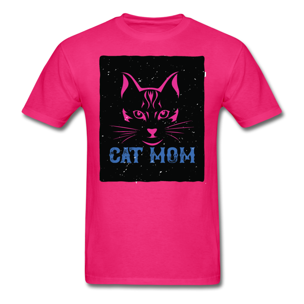 Cat Mom - Black - Unisex Classic T-Shirt - fuchsia