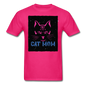 Cat Mom - Black - Unisex Classic T-Shirt - fuchsia