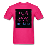 Cat Mom - Black - Unisex Classic T-Shirt - fuchsia