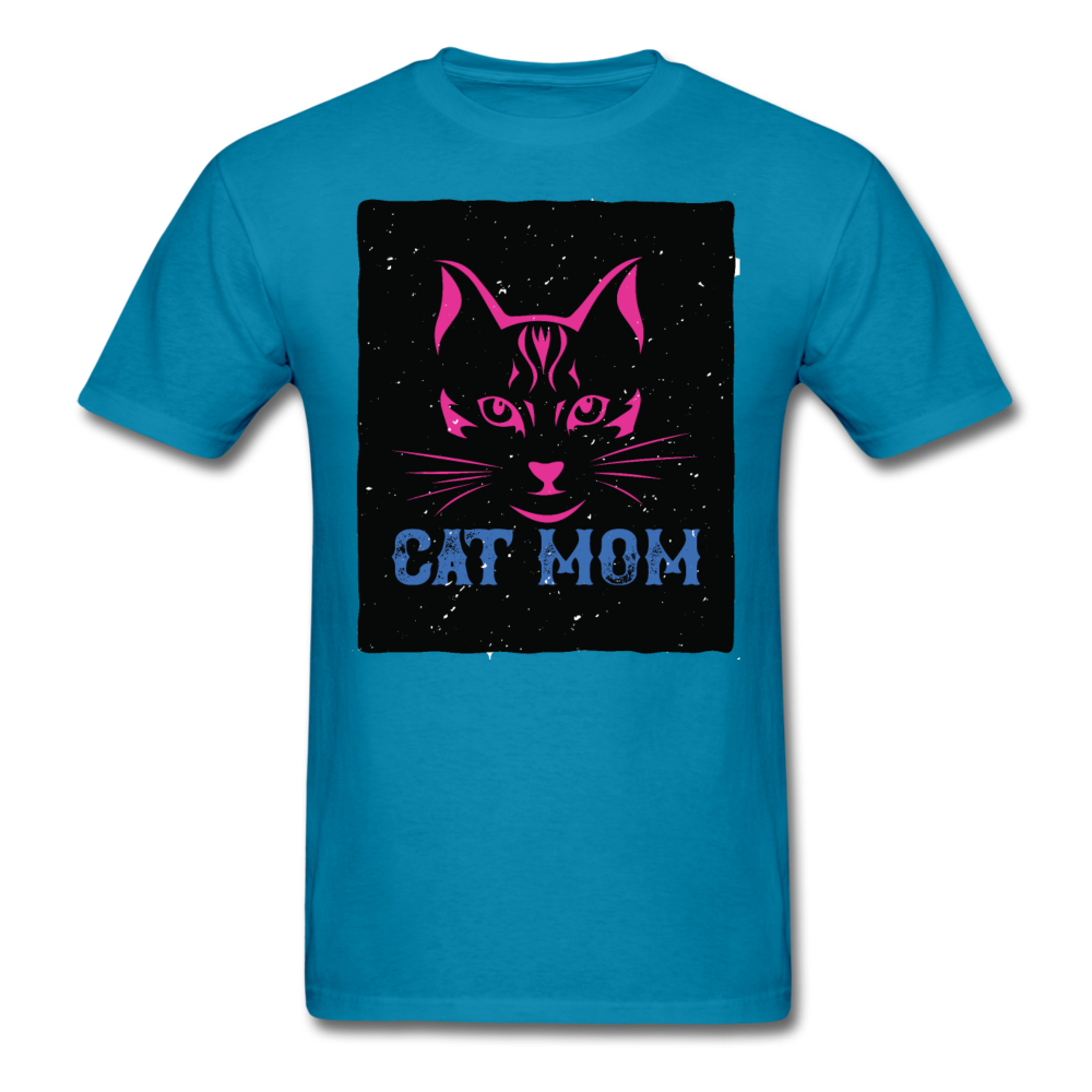 Cat Mom - Black - Unisex Classic T-Shirt - turquoise