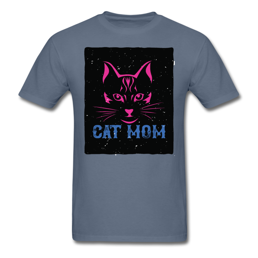 Cat Mom - Black - Unisex Classic T-Shirt - denim