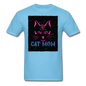 Cat Mom - Black - Unisex Classic T-Shirt - aquatic blue