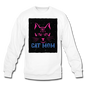 Cat Mom - Black - Crewneck Sweatshirt - white