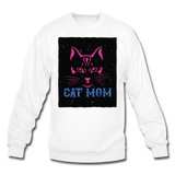 Cat Mom - Black - Crewneck Sweatshirt - white