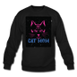 Cat Mom - Black - Crewneck Sweatshirt - black