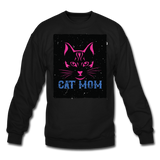 Cat Mom - Black - Crewneck Sweatshirt - black