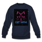 Cat Mom - Black - Crewneck Sweatshirt - navy