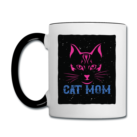 Cat Mom - Black - Contrast Coffee Mug - white/black