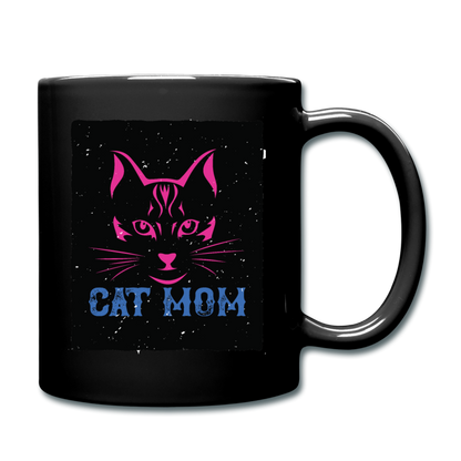 Cat Mom - Black - Full Color Mug - black