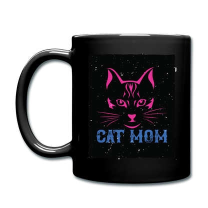 Cat Mom - Black - Full Color Mug - black