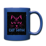 Cat Mom - Black - Full Color Mug - royal blue