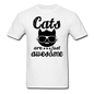 Cats Are Just Awesome - Black - Unisex Classic T-Shirt - white