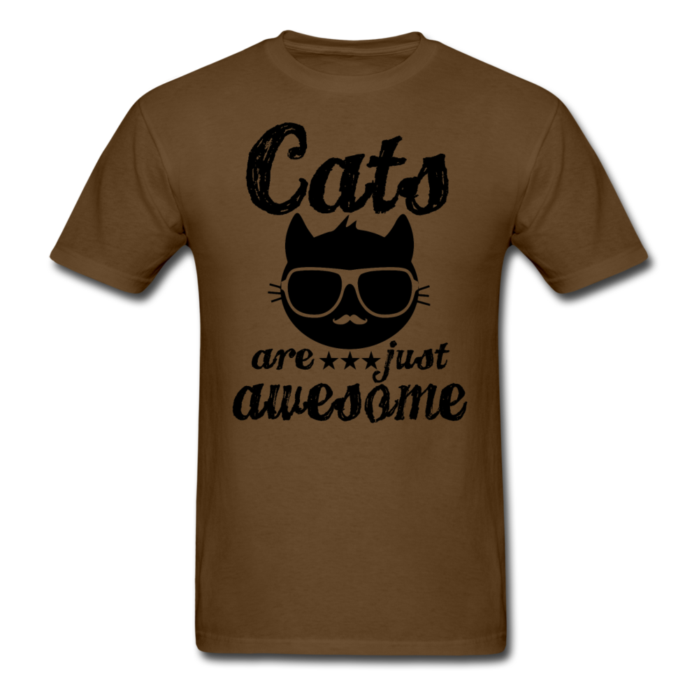 Cats Are Just Awesome - Black - Unisex Classic T-Shirt - brown