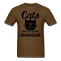 Cats Are Just Awesome - Black - Unisex Classic T-Shirt - brown