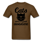 Cats Are Just Awesome - Black - Unisex Classic T-Shirt - brown