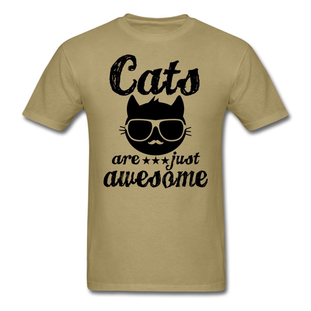 Cats Are Just Awesome - Black - Unisex Classic T-Shirt - khaki