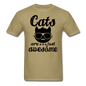 Cats Are Just Awesome - Black - Unisex Classic T-Shirt - khaki