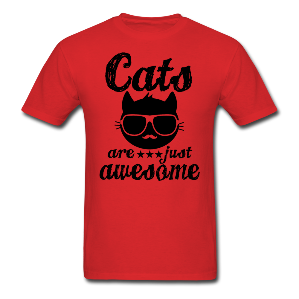 Cats Are Just Awesome - Black - Unisex Classic T-Shirt - red