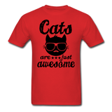 Cats Are Just Awesome - Black - Unisex Classic T-Shirt - red