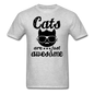 Cats Are Just Awesome - Black - Unisex Classic T-Shirt - heather gray