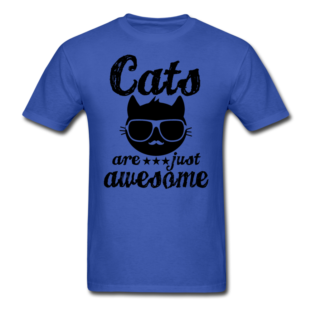 Cats Are Just Awesome - Black - Unisex Classic T-Shirt - royal blue