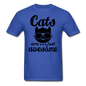 Cats Are Just Awesome - Black - Unisex Classic T-Shirt - royal blue