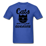 Cats Are Just Awesome - Black - Unisex Classic T-Shirt - royal blue