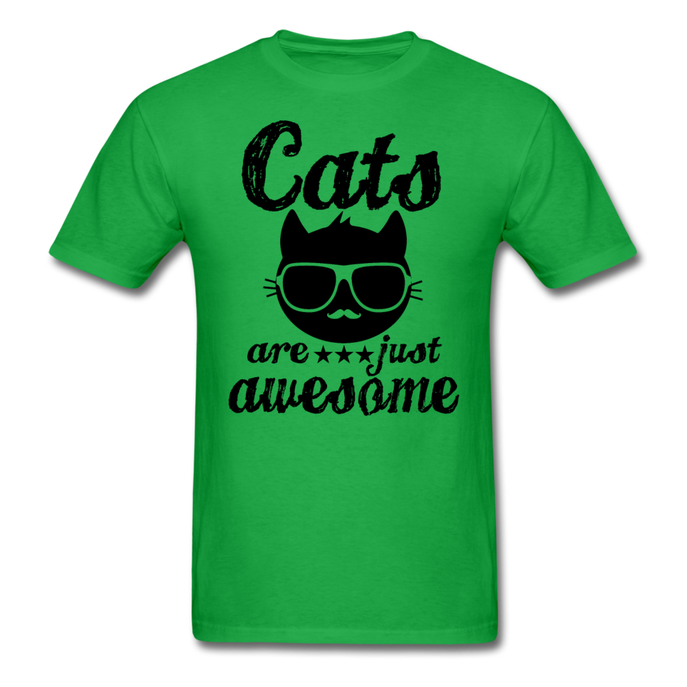 Cats Are Just Awesome - Black - Unisex Classic T-Shirt - bright green