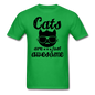 Cats Are Just Awesome - Black - Unisex Classic T-Shirt - bright green