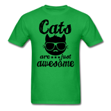 Cats Are Just Awesome - Black - Unisex Classic T-Shirt - bright green