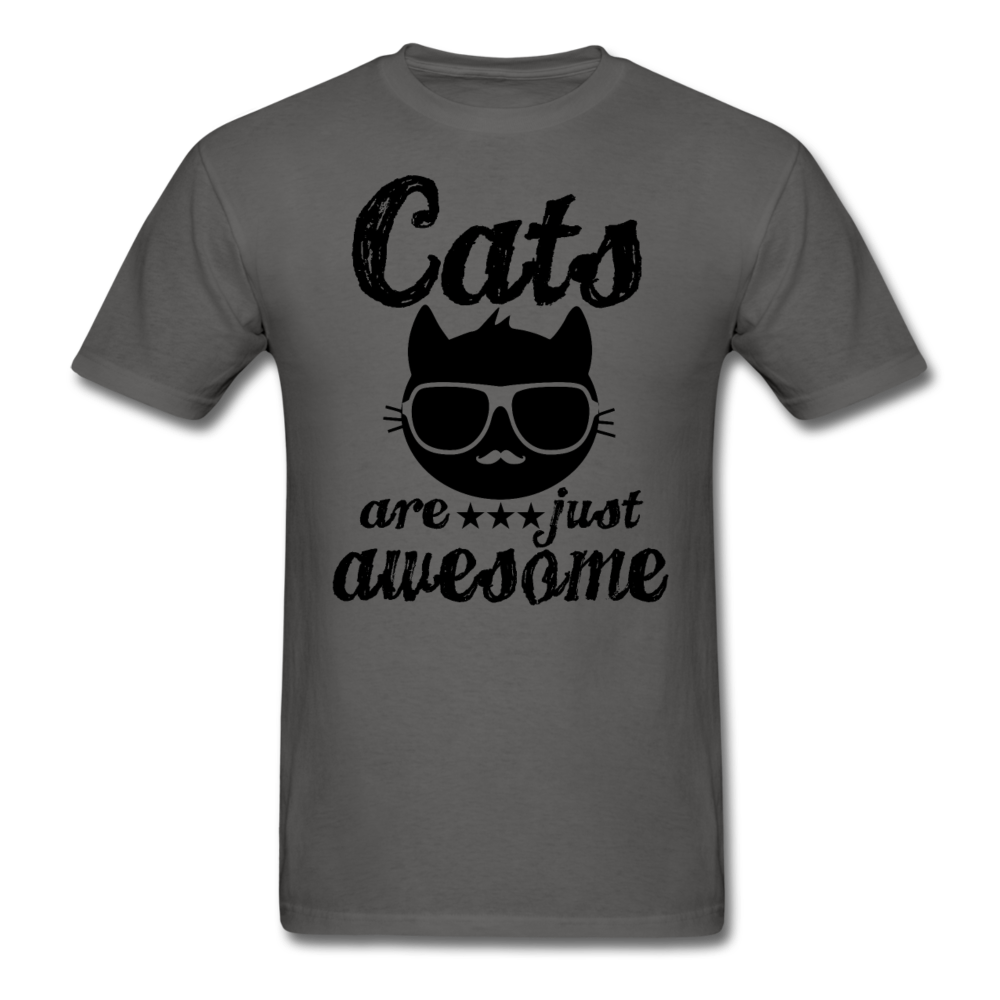 Cats Are Just Awesome - Black - Unisex Classic T-Shirt - charcoal