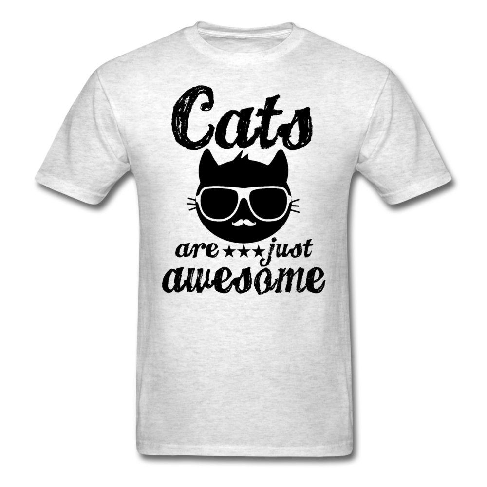 Cats Are Just Awesome - Black - Unisex Classic T-Shirt - light heather gray