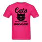 Cats Are Just Awesome - Black - Unisex Classic T-Shirt - fuchsia