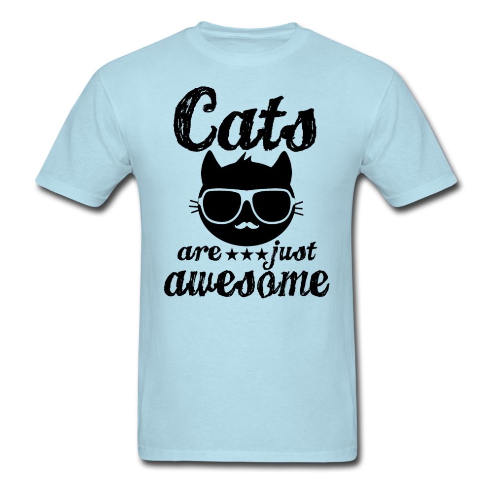 Cats Are Just Awesome - Black - Unisex Classic T-Shirt - powder blue