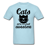Cats Are Just Awesome - Black - Unisex Classic T-Shirt - powder blue