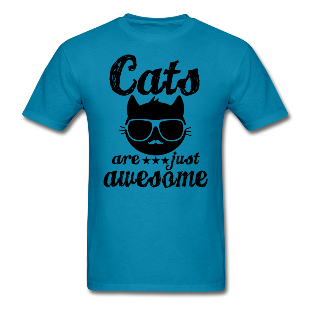 Cats Are Just Awesome - Black - Unisex Classic T-Shirt - turquoise