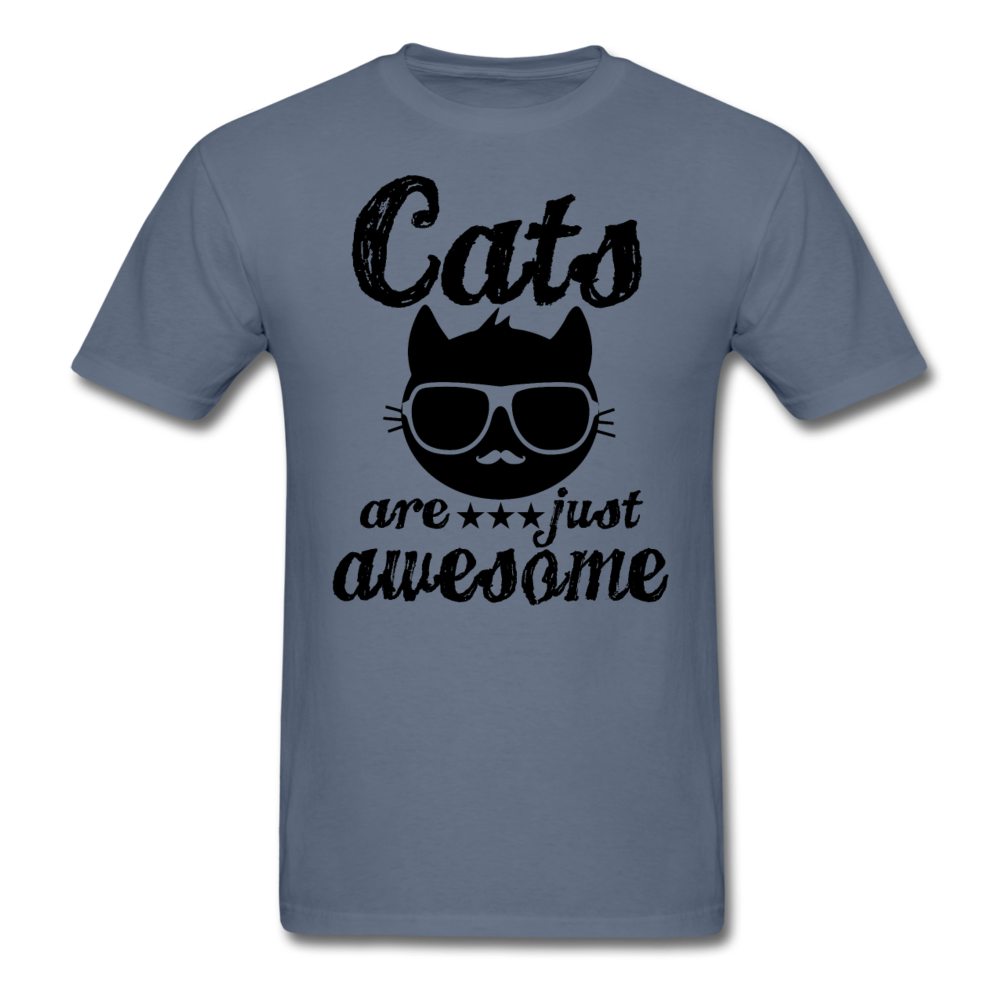 Cats Are Just Awesome - Black - Unisex Classic T-Shirt - denim